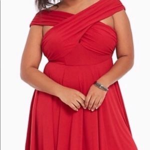 Torrid Red Crisscross Slater dress Sz 2X NWT